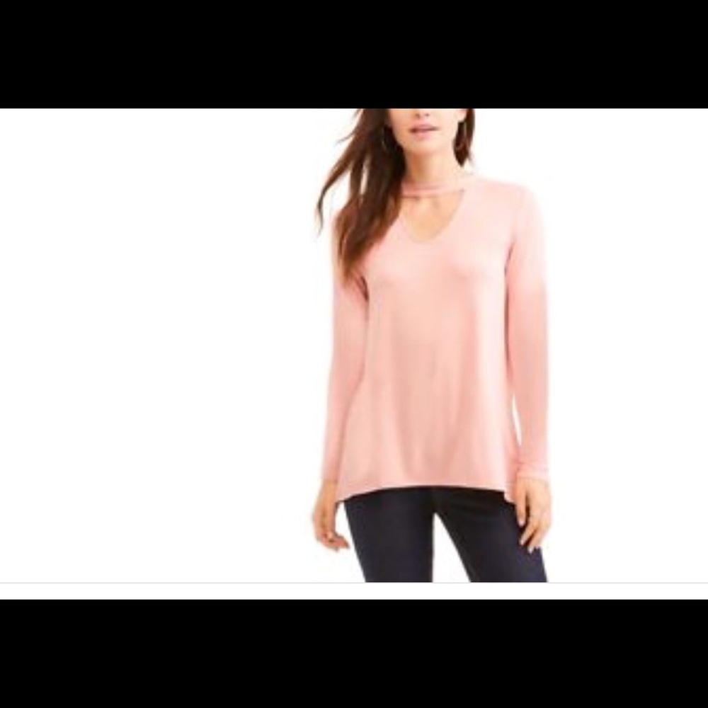 NWOT Choker Cut Out Neckline Pink High/Low Swing
